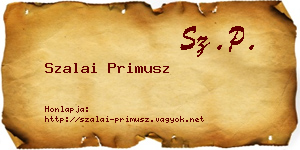 Szalai Primusz névjegykártya
